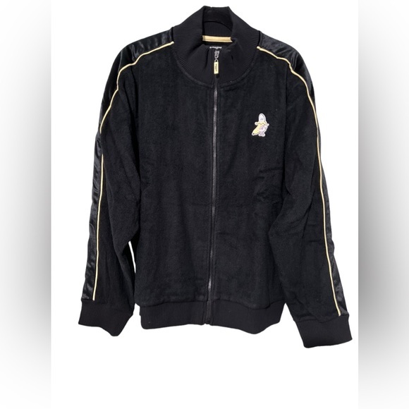 Bananas Monkey track suit set track jacket and track pants joggers black size XL - Picture 3 of 11